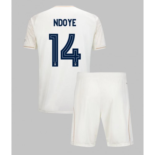 Otroški Nogometni dresi Nottingham Forest Dan Ndoye #14 Gostujoči 2025-26 Kratek Rokav (+ Kratke hlače)